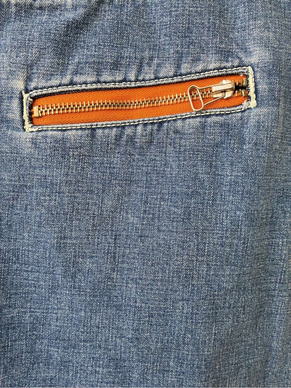 Vintage Express Bleus Button Fly Zip Pocket Denim Skirt Size 9/10 - Picture 8 of 13